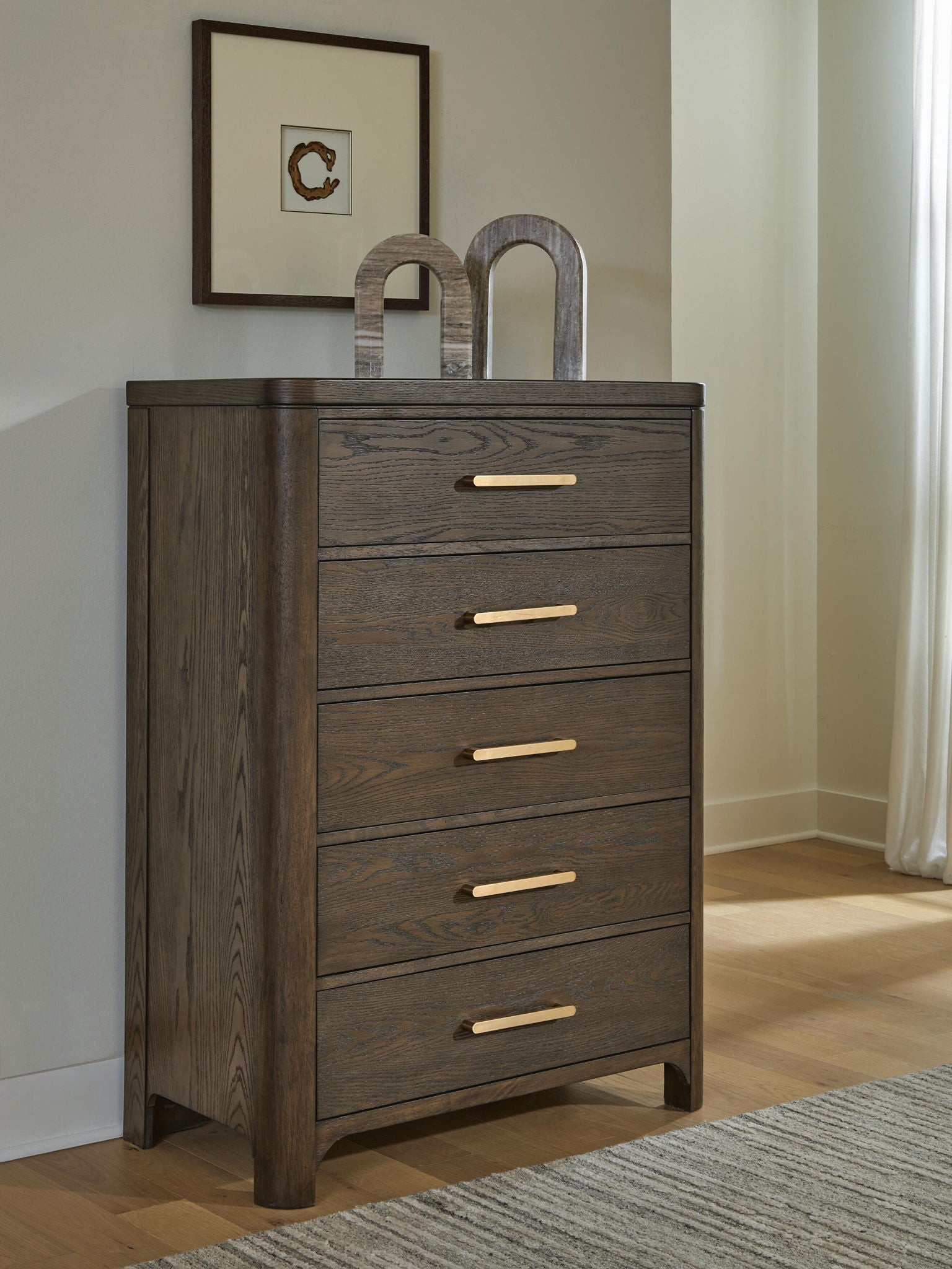 Five Chest Brown additional Dimensions Top interior (lined): 0 Middle and bottom interior (4): 0