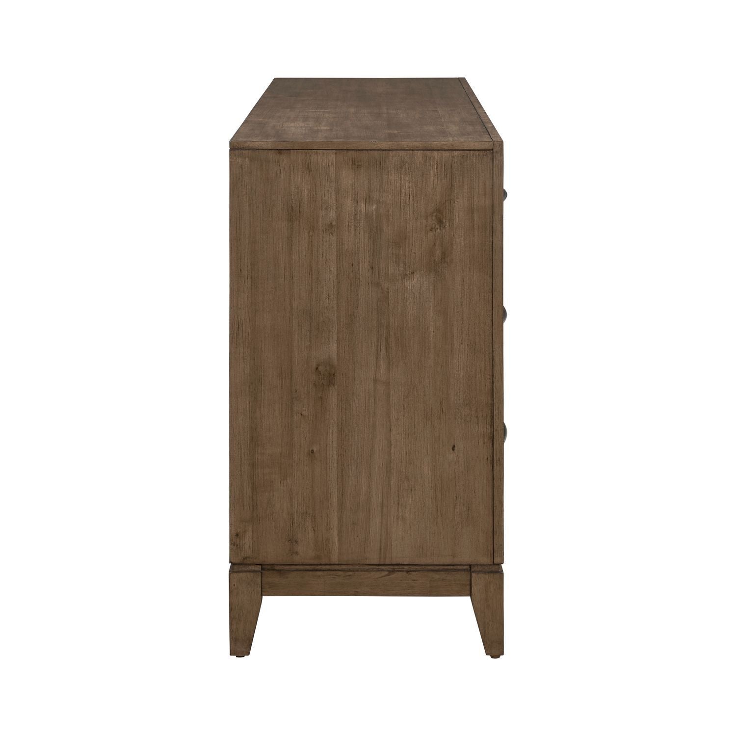 Dresser furniture lines are simple yet sophisticated, featuring either straight lines