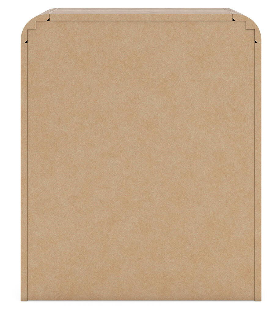Deux tables de chevet de couleur marron naturel, dimensions intérieures supplémentaires (2) : 0 Caractéristiques du produit Fabriquées avec un matériau conçu