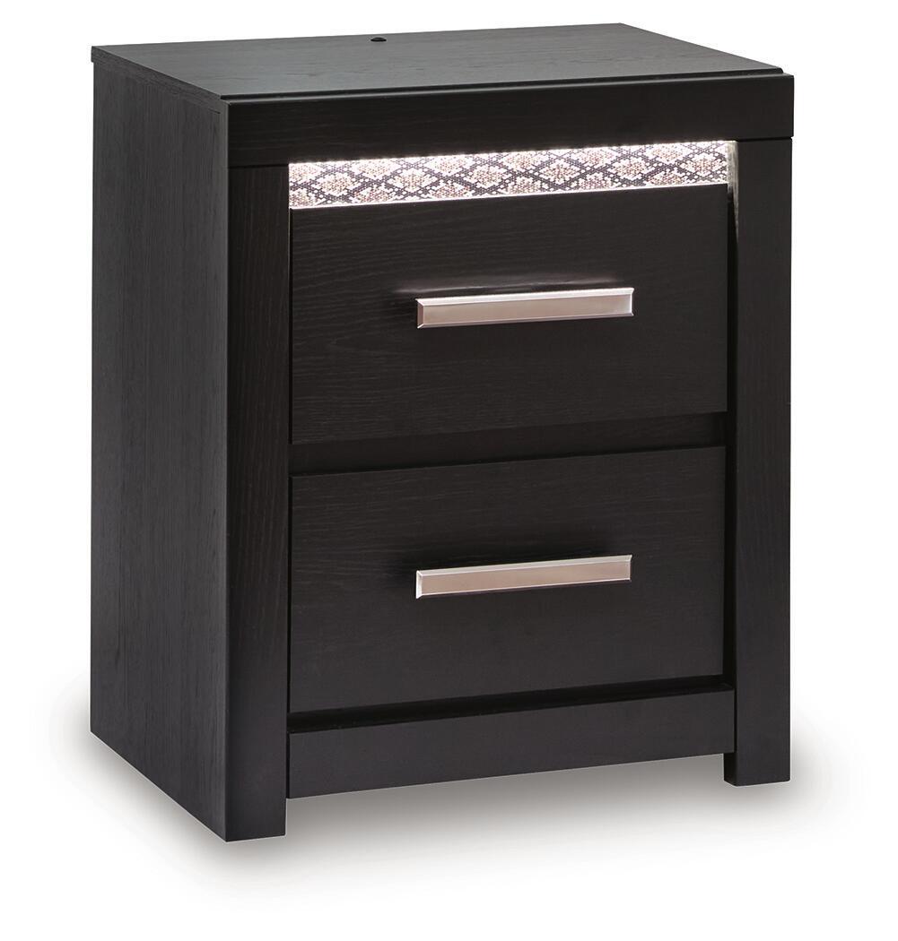 Deux tables de nuit S d noir. Caractéristiques du produit : Fabriqué avec du bois manufacturé (MDF/panneau de particules/contreplaqué) et