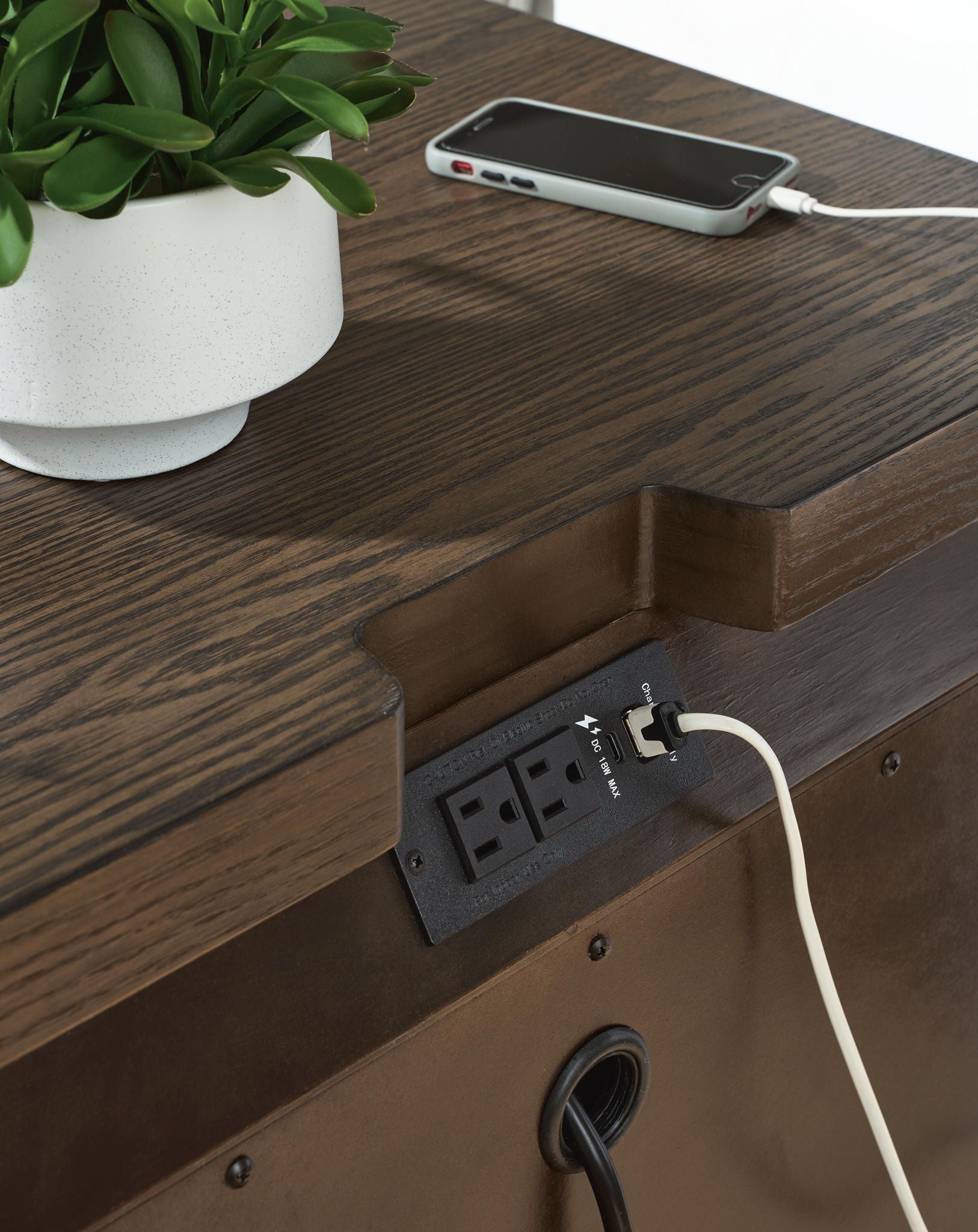 Two Nightstand S d Brown additional Dimensions Top interior (lined): 0 Bottom interior: 0 Cord length