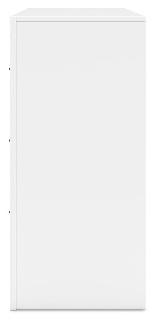 Dresser White the clean, white finish conveys an easy-breezy sensibility, while spacious s