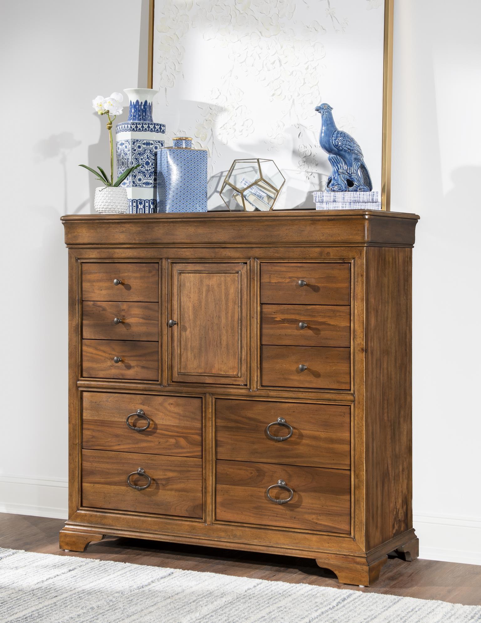 Door Chest Walnut product Features Beautiful Walnut Veneer Waterfall Top s and Bracket Feet
