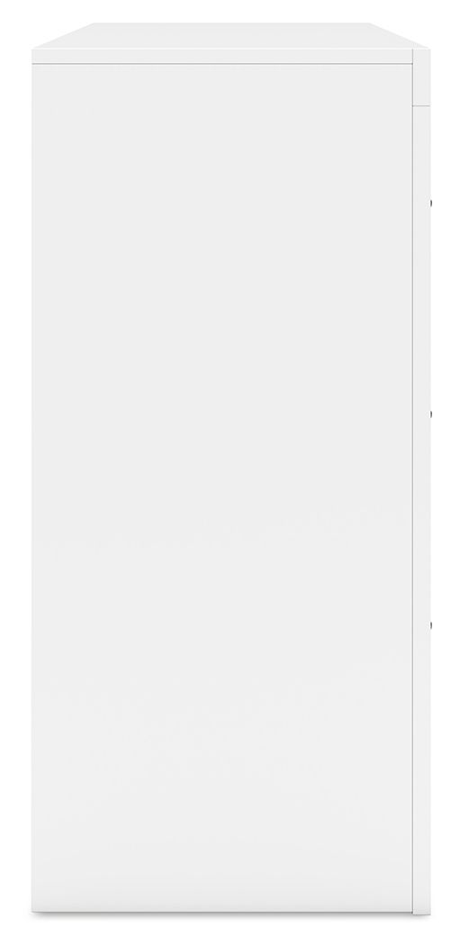 Dresser White the clean, white finish conveys an easy-breezy sensibility, while spacious s