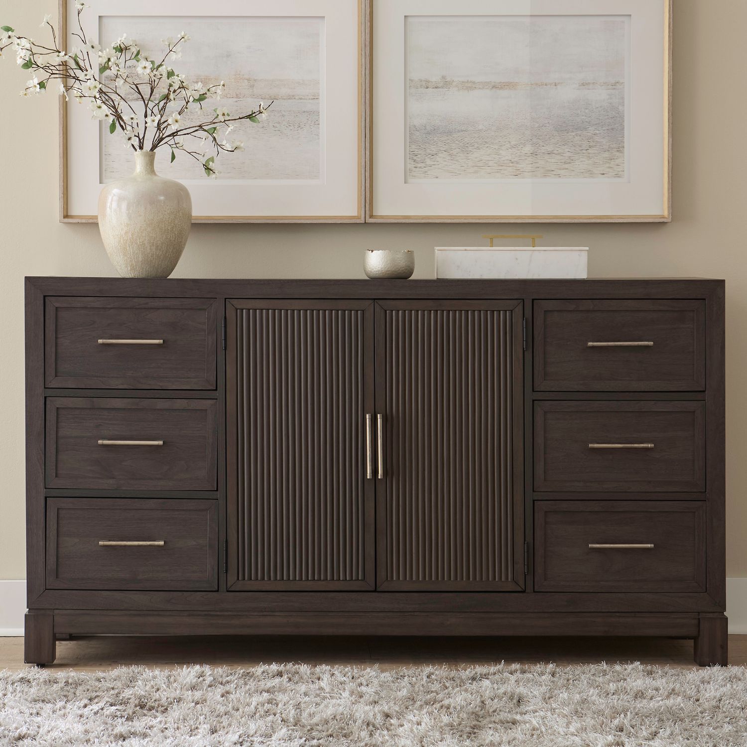 Dresser today's preferred look creates an updated feel to the contemporary environment