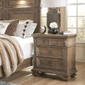 Commode de chevet marron moyen Caractéristiques du produit Guides latéraux en métal à extension complète (45 mm) Français et anglais