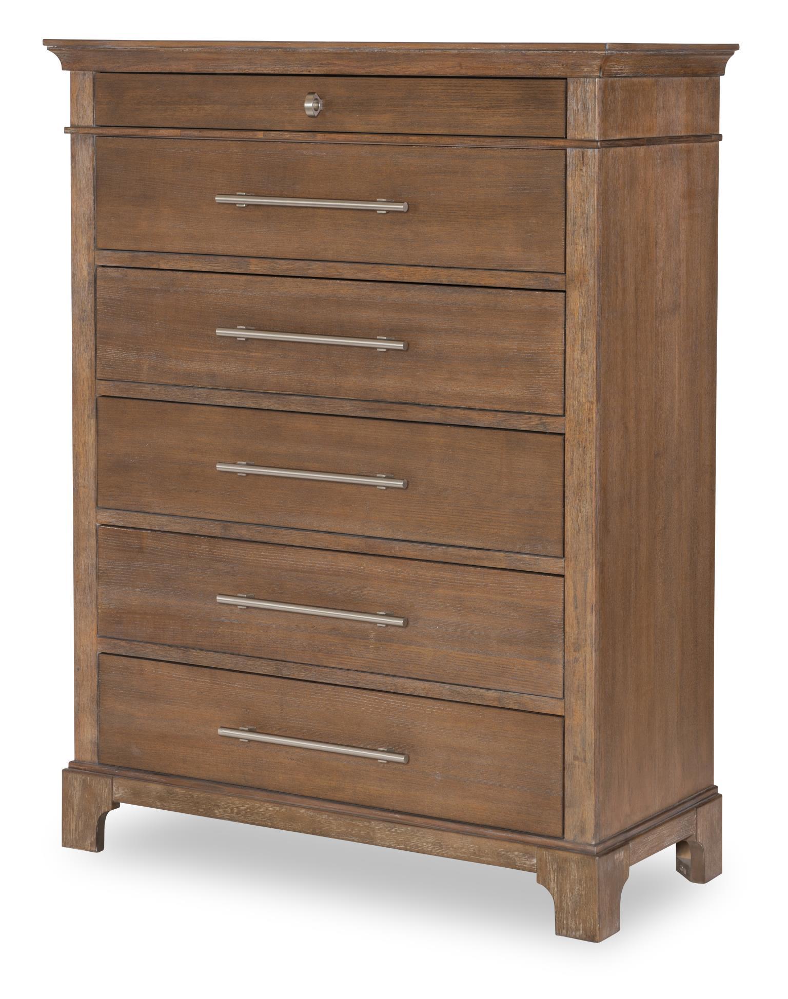 Chest crafted of Ash veneer and Select Hardwood Solids, the fresh finish delivers a
