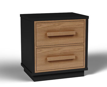 Two Nightstand S d Black / Brown product Features Made with engineered wood (MDF/particleboard/plywood) and