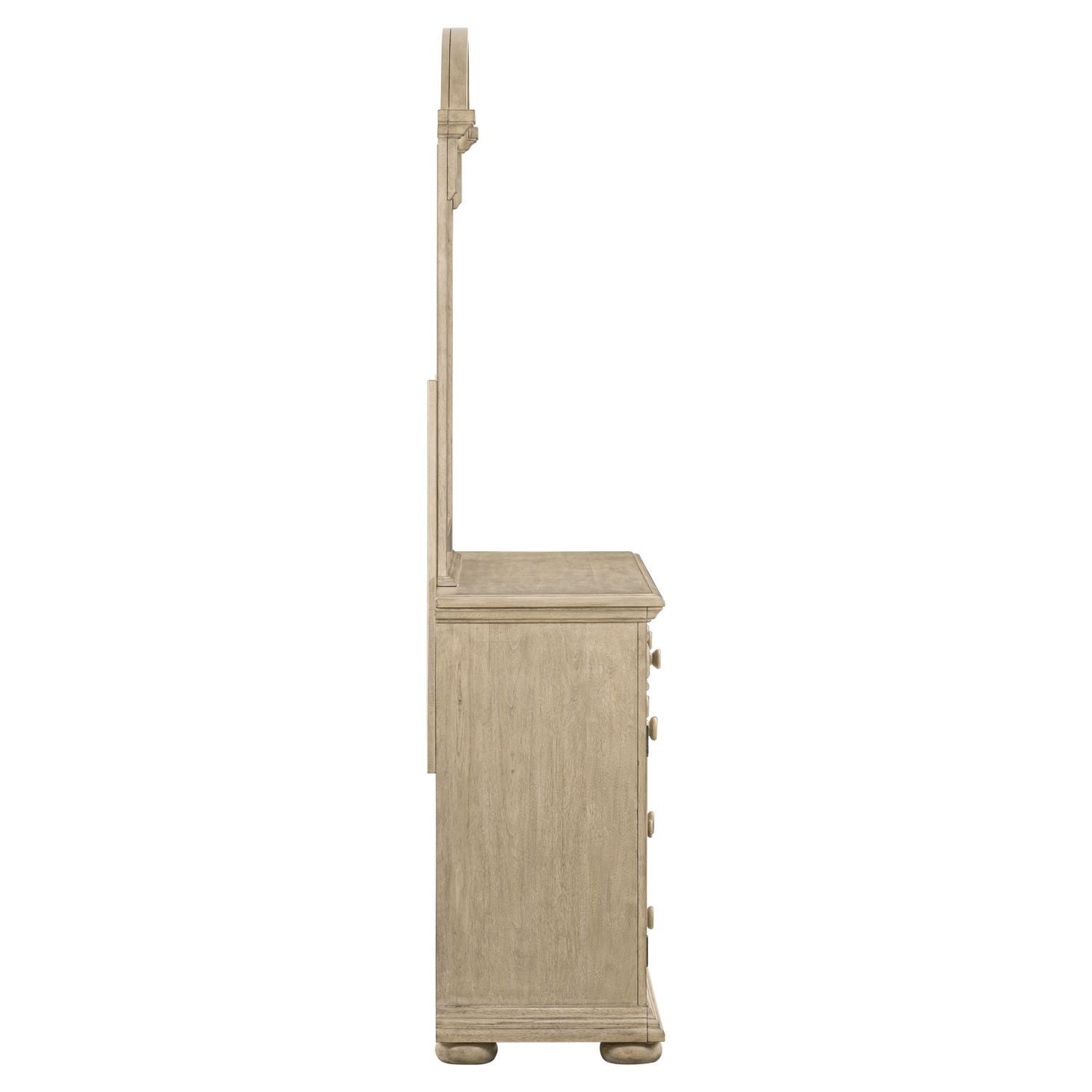 Dresser & Dresser & Product Features Wooden Knob Hardware Mirrro with Heavy Arched