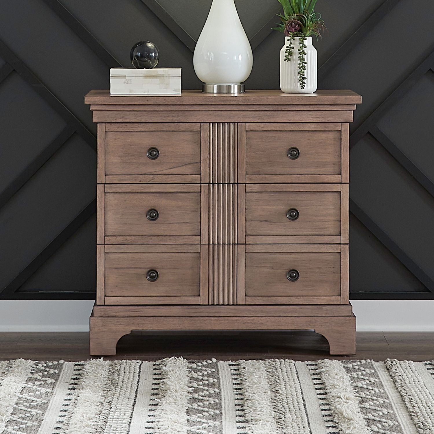 Bedside Chest With Beige product Features Brass Knob Hardware Metal Side Guides (45mm) Premium Felt