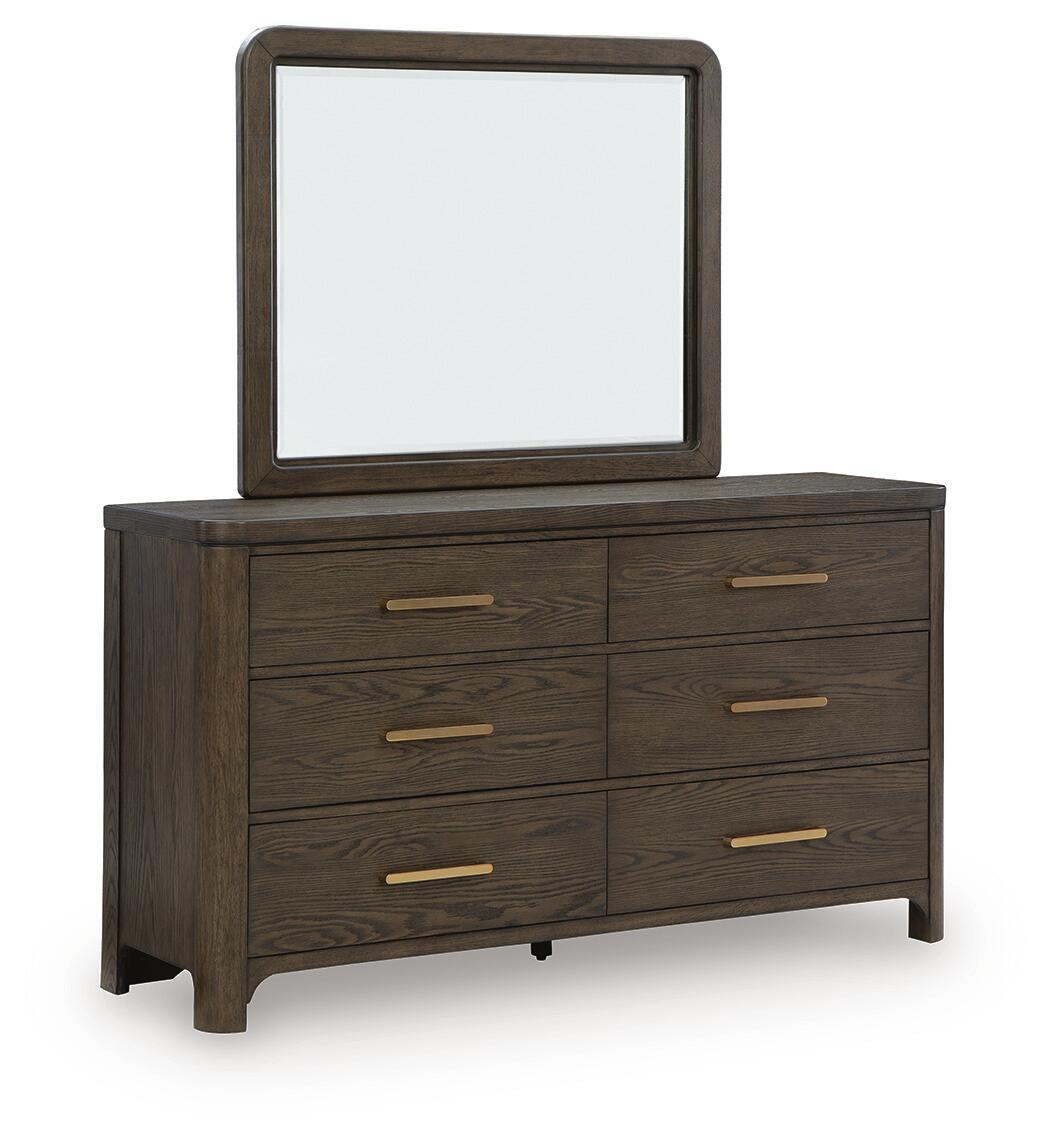 Dresser in a rich wood tone, this dresser is an expertly crafted balance of luxury and