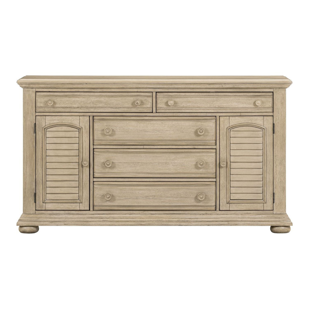 2 Door 5 Dresser Product Features Full Extension Metal Side Glides French &