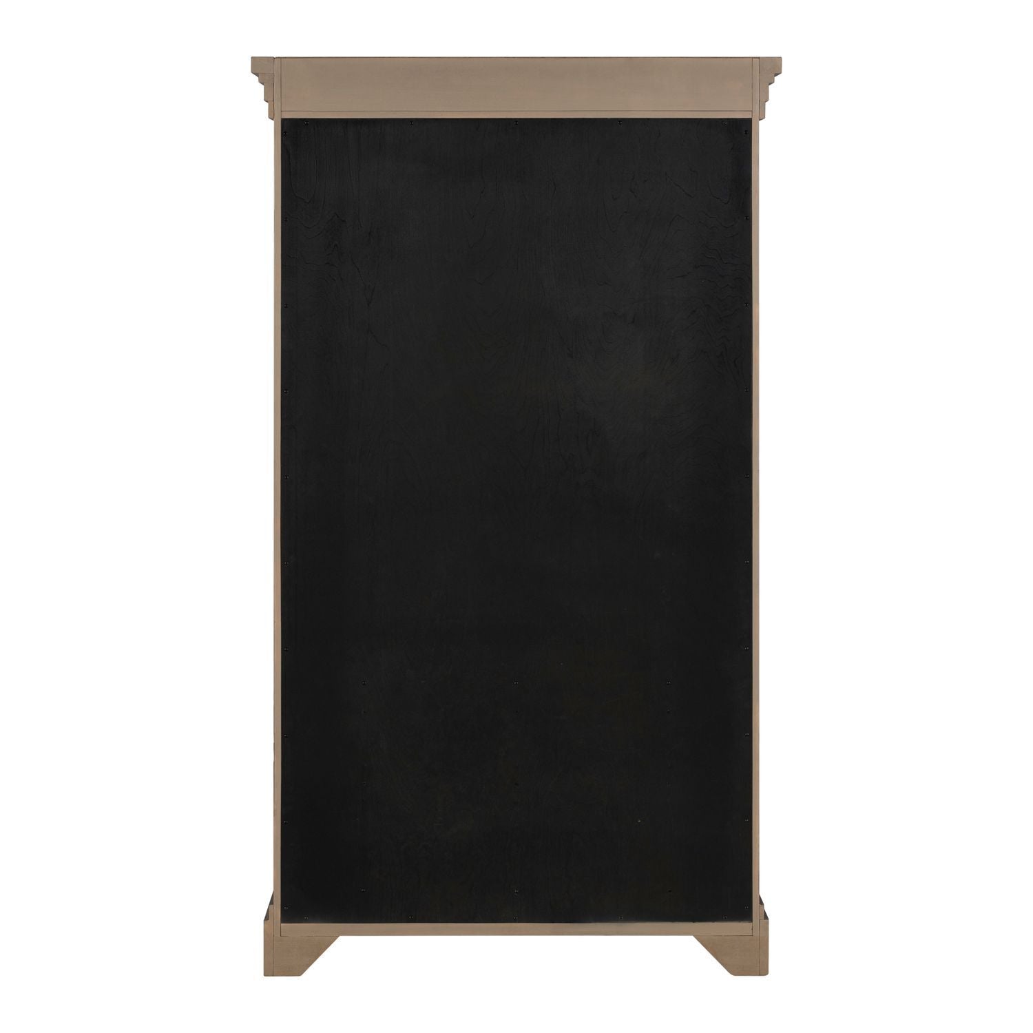 Armoire Beige product Features Brass Knob Hardware Metal Side Guides (45mm) Reeded Center