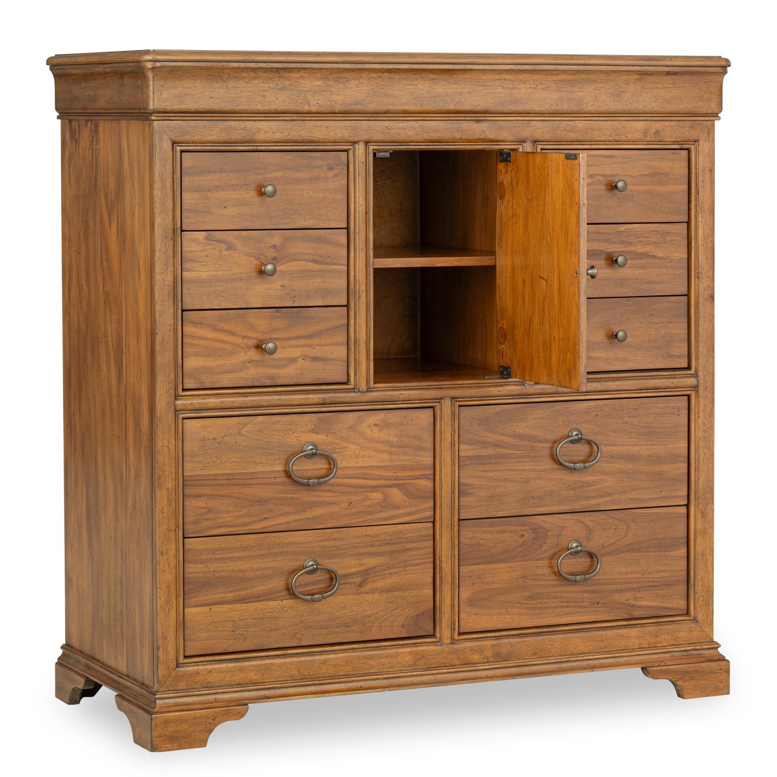 Door Chest Walnut product Features Beautiful Walnut Veneer Waterfall Top s and Bracket Feet