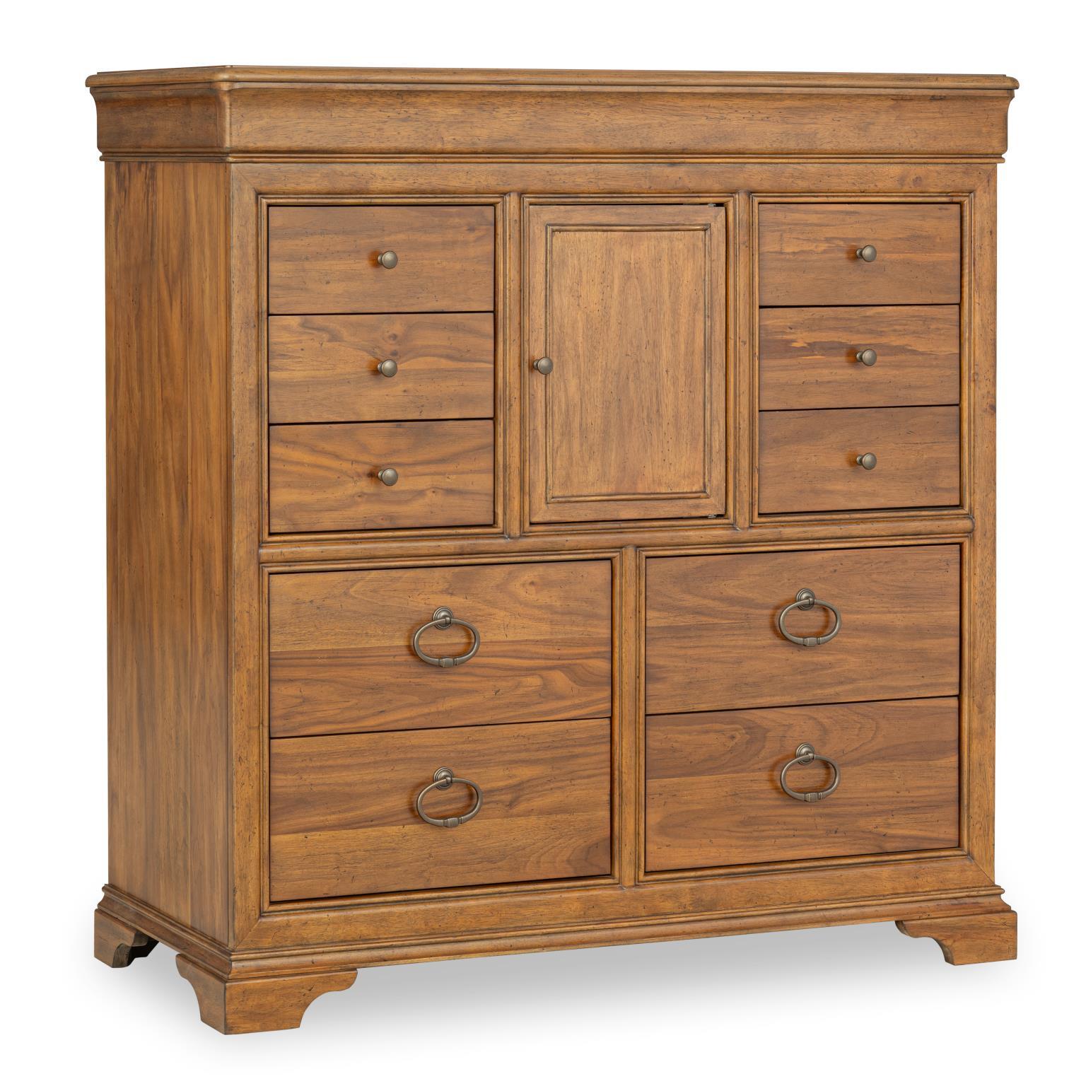 Door Chest Walnut product Features Beautiful Walnut Veneer Waterfall Top s and Bracket Feet