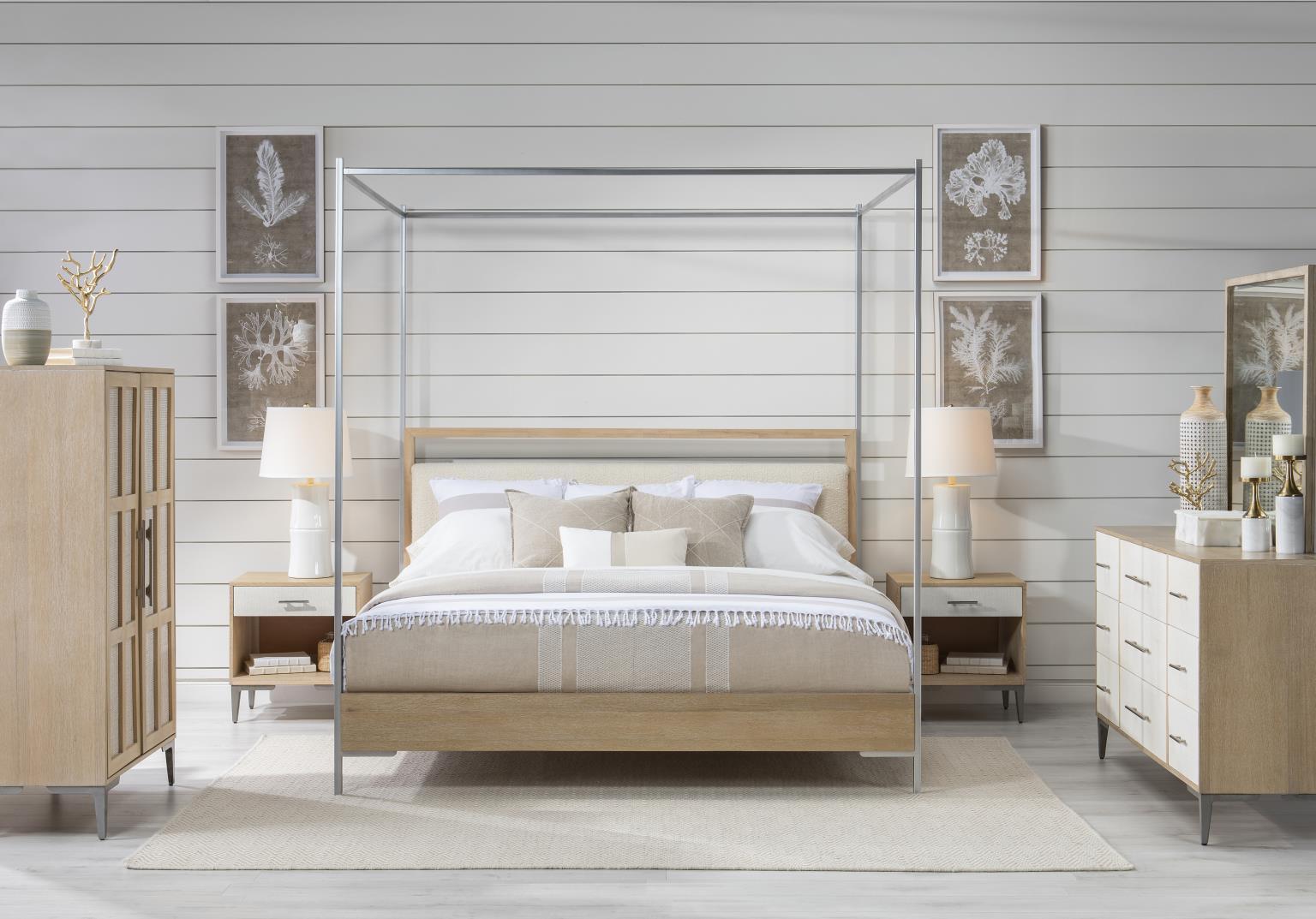 Armoire Beige product Features Select Hardwoods w/ Quartered Ash & Faux Linen Materials Mixed