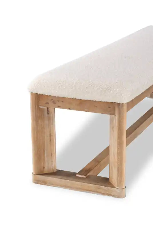 Aspen Dining Bench with Fabric Seat, 64.25W