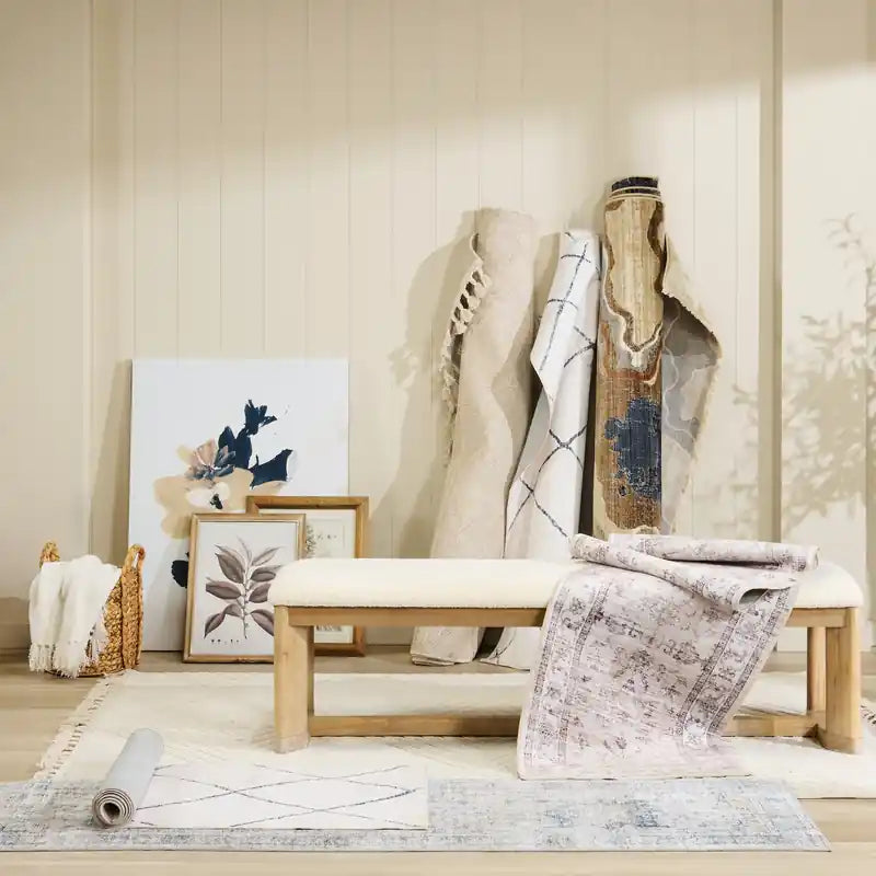 Aspen Dining Bench with Fabric Seat, 64.25W
