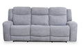 Atlantis 90 Fabric Power Reclining Sofa with USB Ports - Dove Grey