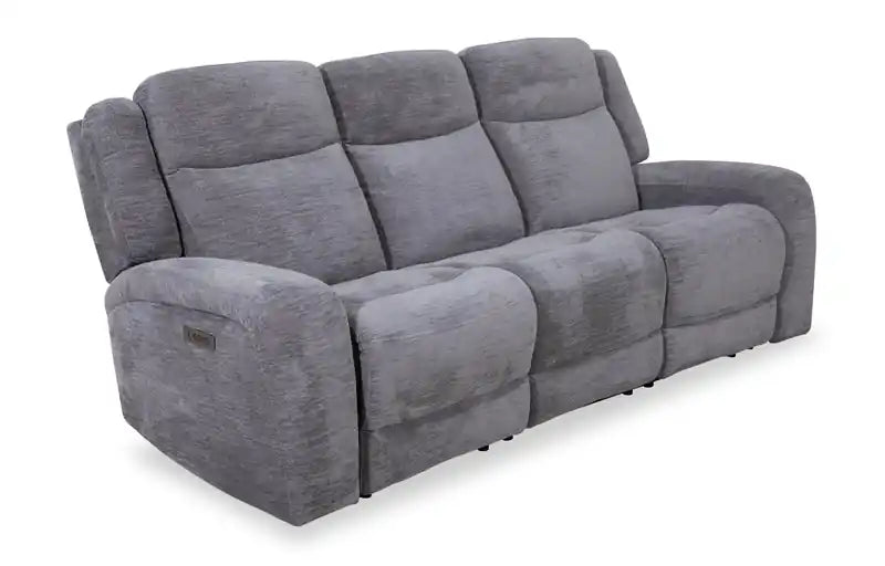 Atlantis 90 Fabric Power Reclining Sofa with USB Ports - Dove Grey