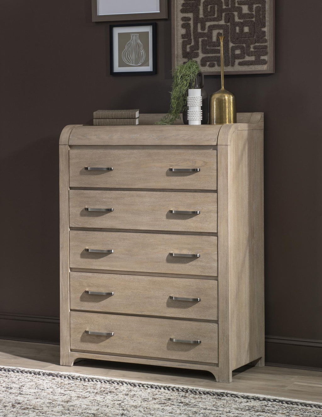 5 Chest product Features Soft Finish Gentle Case Shaping Brushed Silver Hardware 5