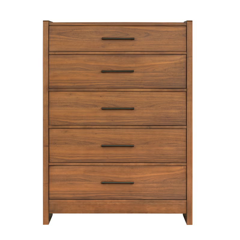 Chest Walnut product Features An architectural, transitional style with eye catching mixed