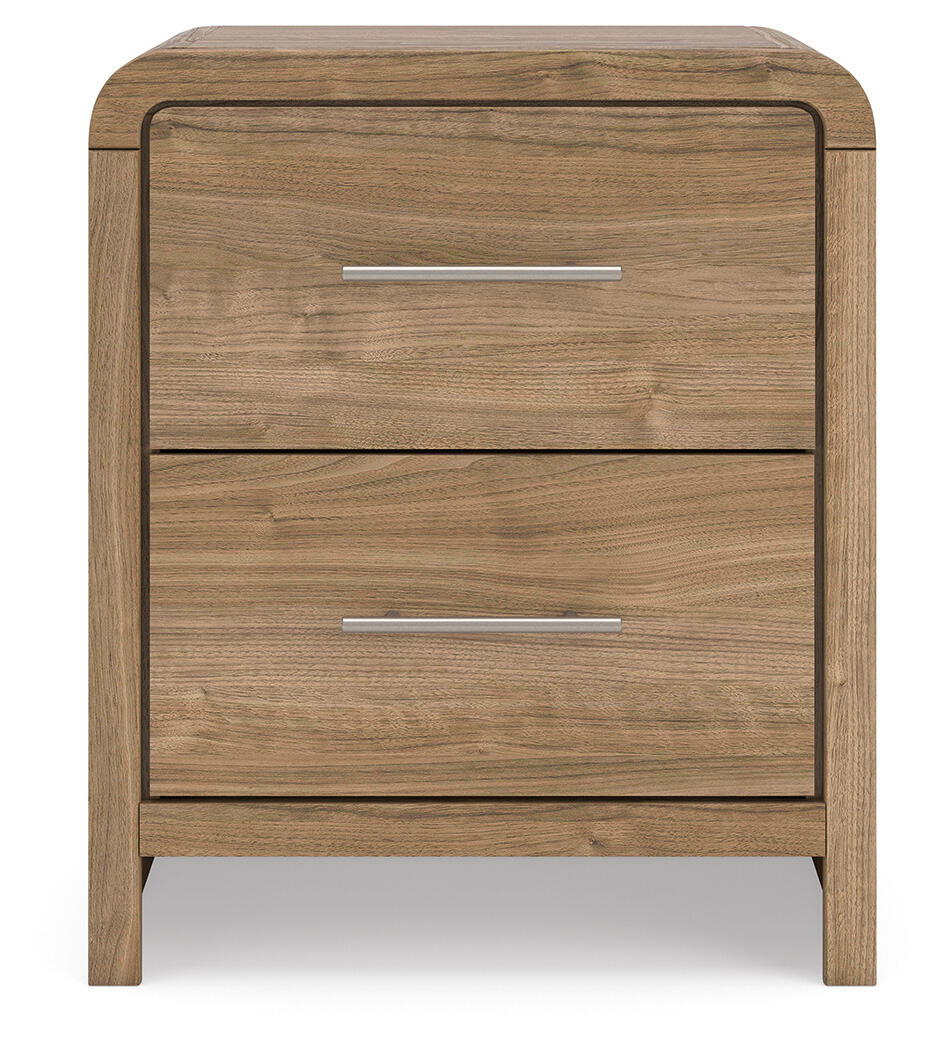 Deux tables de chevet de couleur marron naturel, dimensions intérieures supplémentaires (2) : 0 Caractéristiques du produit Fabriquées avec un matériau conçu