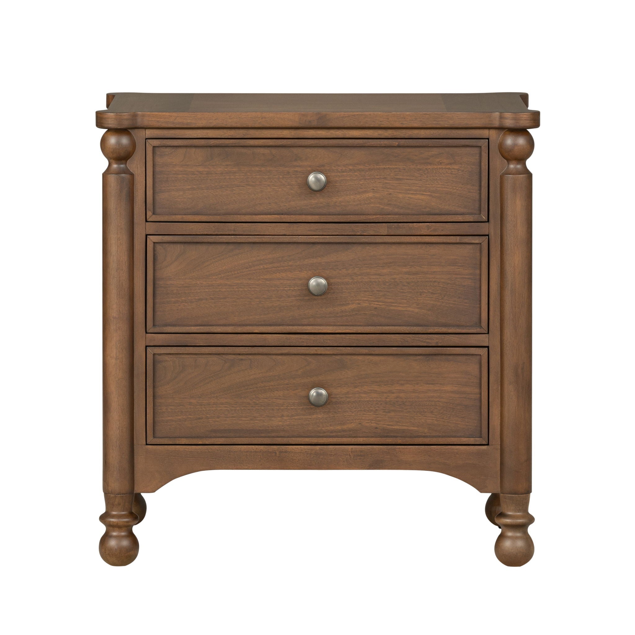 Nightstands d Walnut product Features New traditional聽style with turned legs and finial details