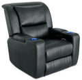 Cato 36.50 Leather-Look Fabric Power Reclining Chair with Power Headrest and Dual Cupholders