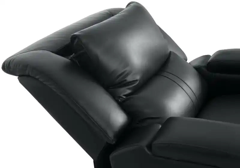 Cato 36.50 Leather-Look Fabric Power Reclining Chair with Power Headrest and Dual Cupholders