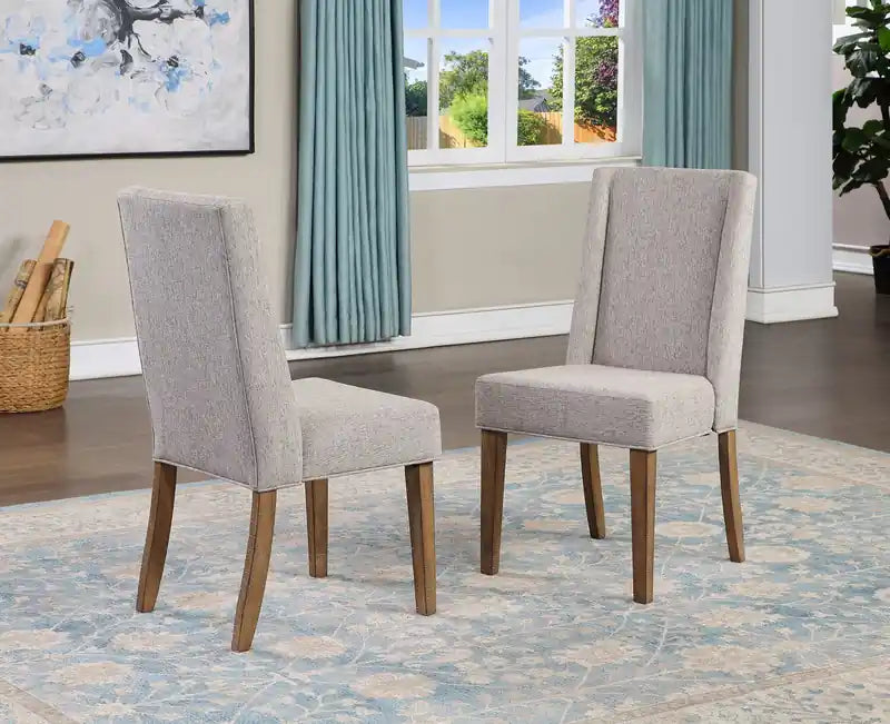 Cedar Dining Chair with Polyester Fabric, Pine Wood