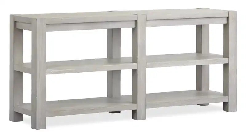 Clifford 64 Contemporary Solid Wood Sofa Table with Shelves - Calico Grey