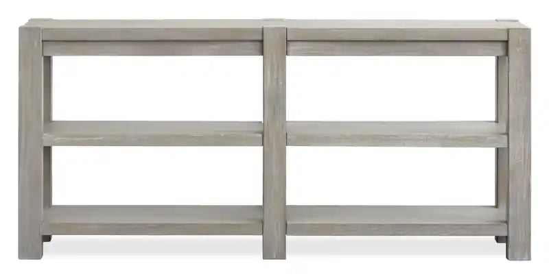 Clifford 64 Contemporary Solid Wood Sofa Table with Shelves - Calico Grey