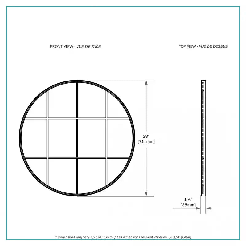 Secci Black 28 Mirror