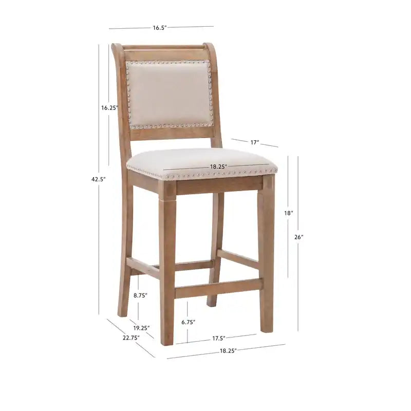 Emmy Fabric Counter-Height Stool