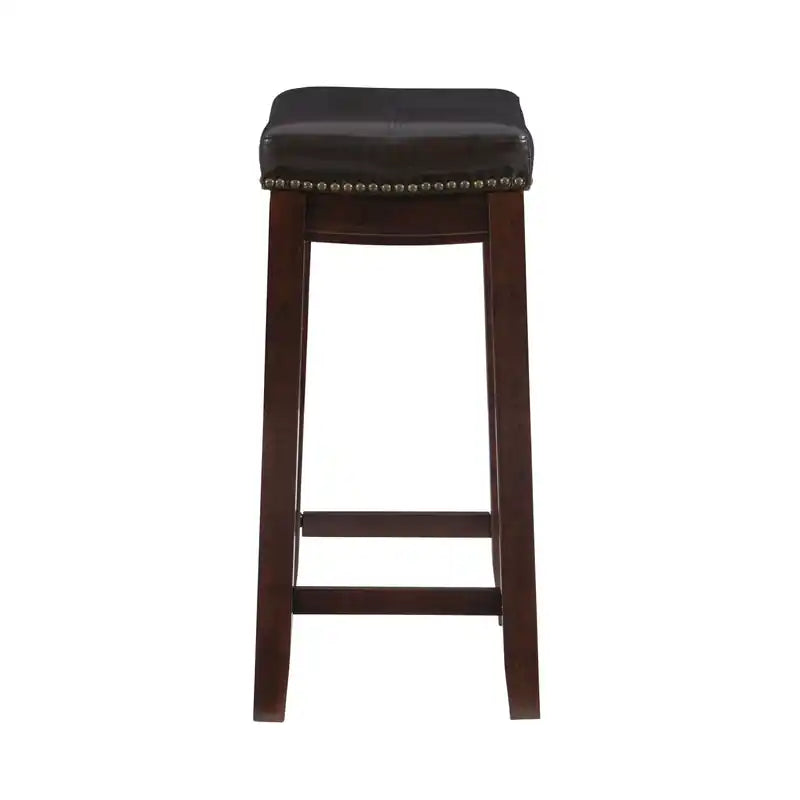Claridge Faux Leather Backless Counter-Height Stool