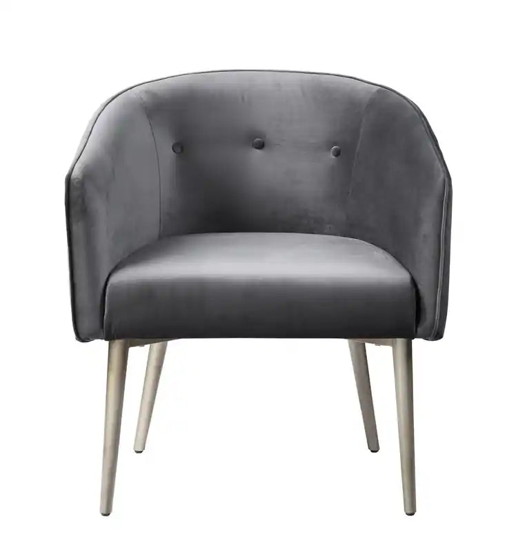 Velma Accent Chair Grey Velvet