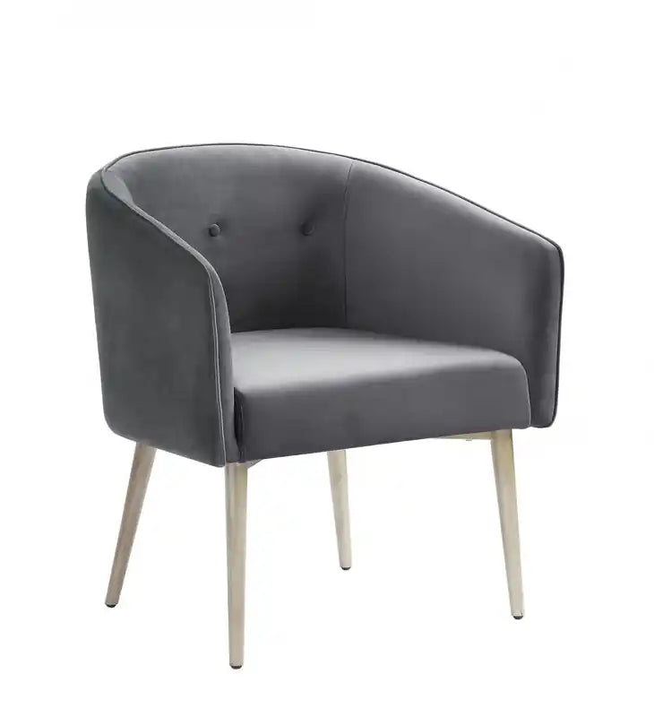 Velma Accent Chair Grey Velvet