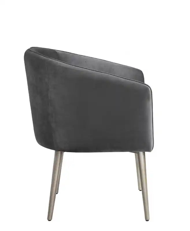 Velma Accent Chair Grey Velvet