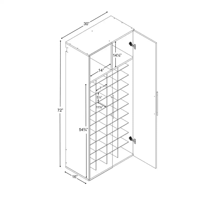 Hangups 40-shoe Cubby Storage Cabinet