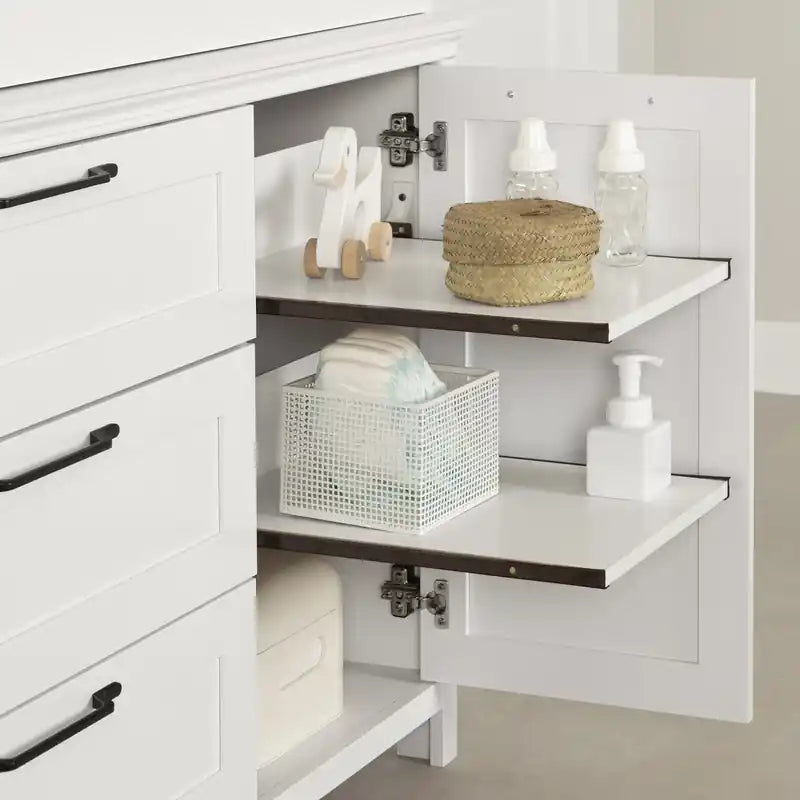 Daisie Changing Table With Removable Rim - Pure White