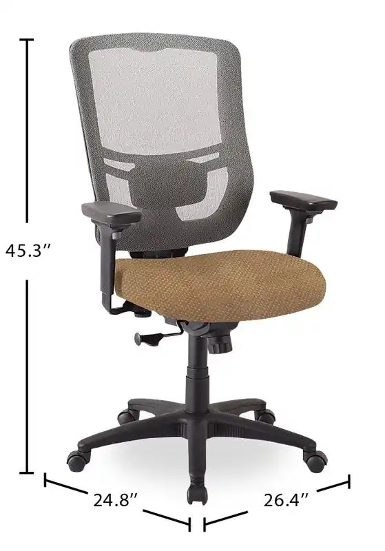 Tempur-Pedic Dante 26.4 Office Chair - Beige with Mesh Back