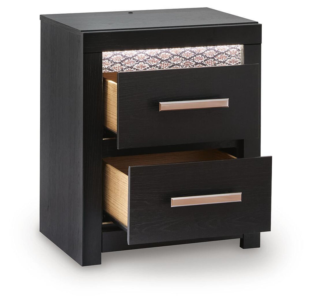 Deux tables de nuit S d noir. Caractéristiques du produit : Fabriqué avec du bois manufacturé (MDF/panneau de particules/contreplaqué) et