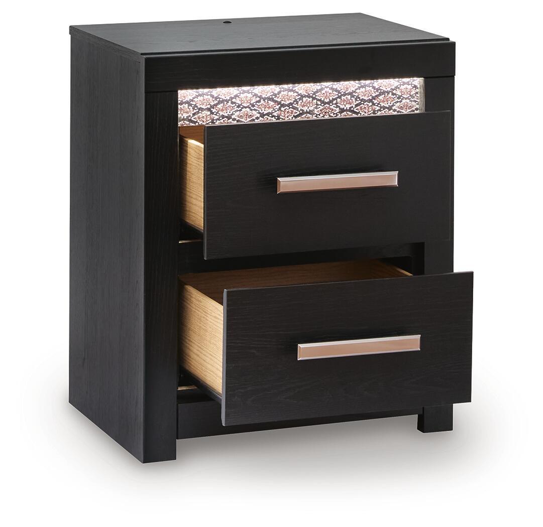 Deux tables de nuit S d noir. Caractéristiques du produit : Fabriqué avec du bois manufacturé (MDF/panneau de particules/contreplaqué) et