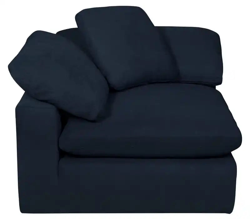 Eclipse Modular 43 Linen-Look Fabric Corner Chair with Reversible Feather Down Cushions - Slate Grey