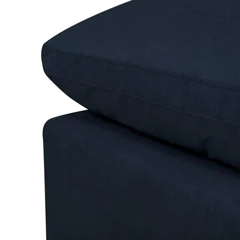 Eclipse Modular 43 Linen-Look Fabric Corner Chair with Reversible Feather Down Cushions - Slate Grey