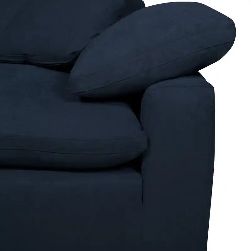 Eclipse Modular 43 Linen-Look Fabric Corner Chair with Reversible Feather Down Cushions - Slate Grey
