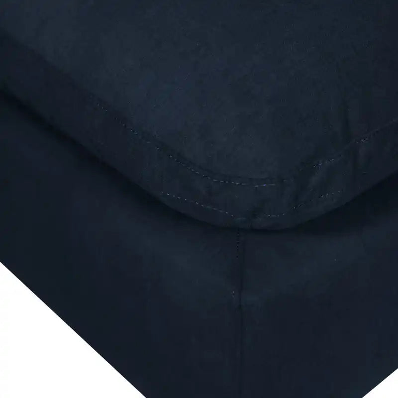 Eclipse Modular 43 Linen-Look Fabric Corner Chair with Reversible Feather Down Cushions - Slate Grey