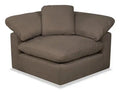 Eclipse Modular 43 Linen-Look Fabric Corner Chair with Reversible Feather Down Cushions - Slate Grey