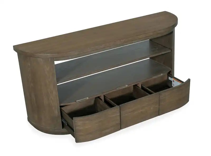 Eldon 60 Modern Round Solid Wood Sofa Table with Storage - Porpoise